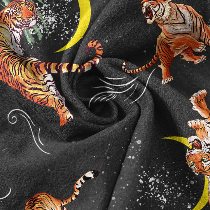 Buddha Stones Tiger Moon Bamboo Men's Short Sleeve Resort Shirt - image 4