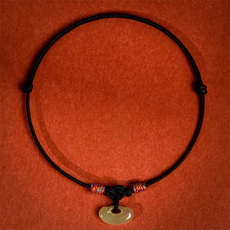 Buddha Stones Red String Plaited Jade Protection Adjustable Cats Dogs Pet Collar - Black - 50-65cm - image 16