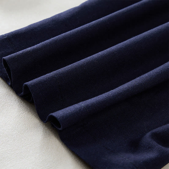 Buddha Stones Commute Drawstring Cotton Cropped Women's Wide Leg Pants With Pockets - image 14