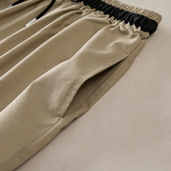 Buddha Stones Commute Drawstring Cotton Cropped Women's Wide Leg Pants With Pockets - image 7