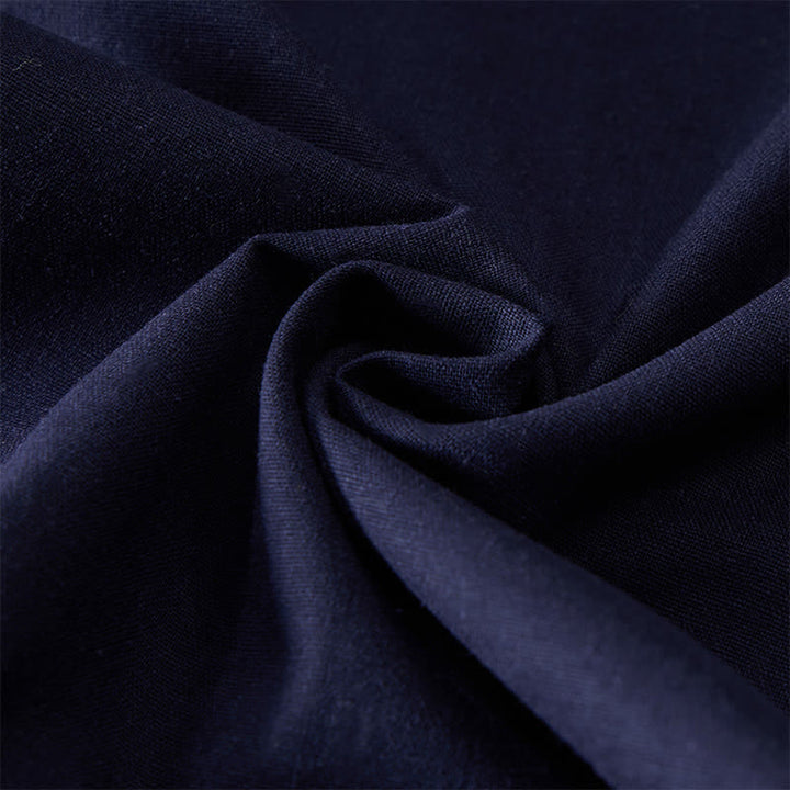 Buddha Stones Commute Drawstring Cotton Cropped Women's Wide Leg Pants With Pockets - image 15