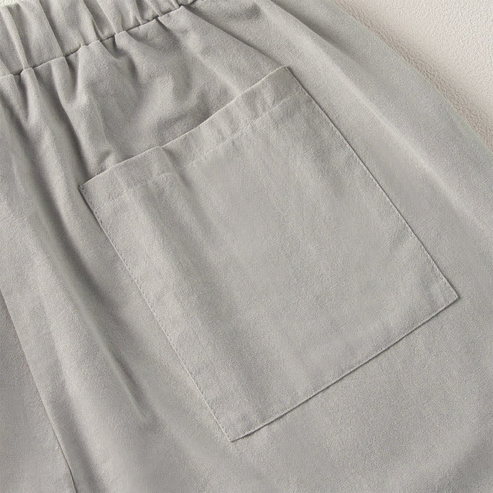 Buddha Stones Summer Lace-trimmed Hem Solid Color Women's Tapered Pants With Pockets - image 13