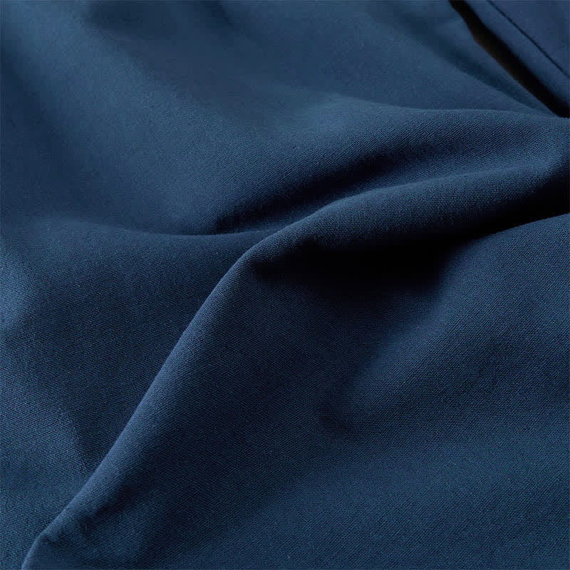 Buddha Stones Summer Lace-trimmed Hem Solid Color Women's Tapered Pants With Pockets - image 43