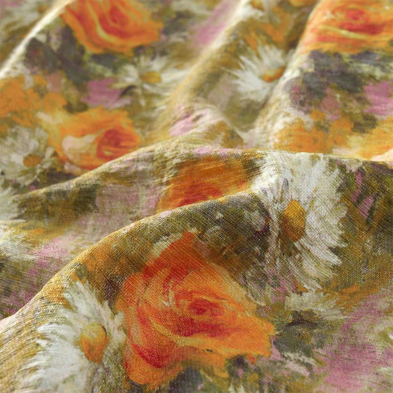 Buddha Stones Casual Plain Handmade Plaid Midi Dress Cotton Sleeveless Dress With Pockets - image 22