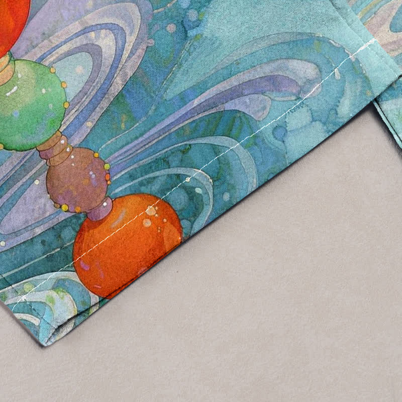 Buddha Stones Flower Pattern Drawstring Elastic Waist Women's Cotton Pants With Pockets - image 1