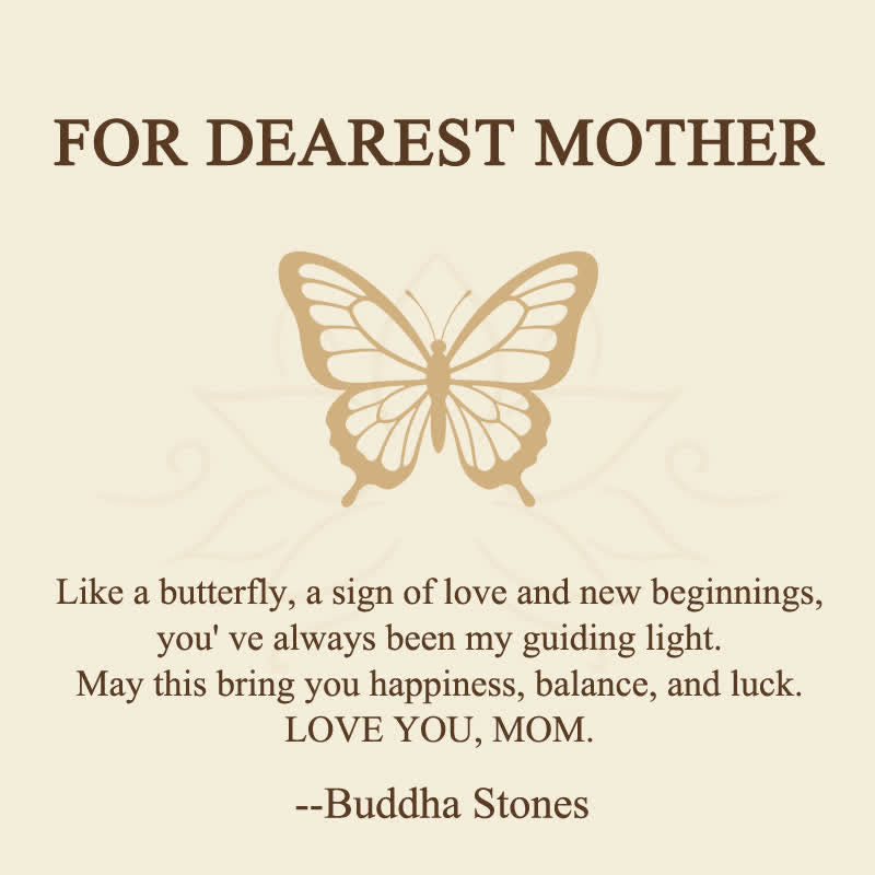 Buddha Stones "FOR DEAREST MOTHER" Jade Butterfly Abundance Necklace Pendants Includes Gift Message Card - image 5