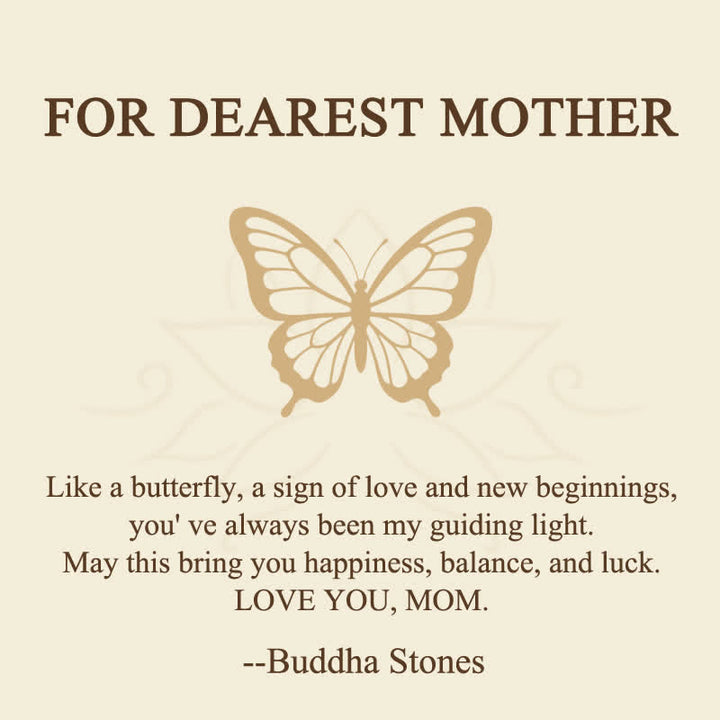 Buddha Stones "FOR DEAREST MOTHER" Jade Butterfly Abundance Necklace Pendants Includes Gift Message Card - image 5