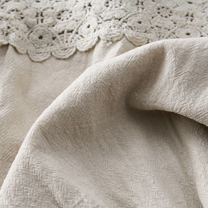 Buddha Stones Summer Retro Lace Patchwork Desgin High Waist Women's Tapered Capri Pants With Pockets - image 4