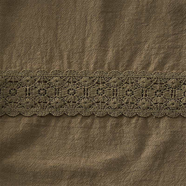 Buddha Stones Summer Retro Lace Patchwork Desgin High Waist Women's Tapered Capri Pants With Pockets - image 18