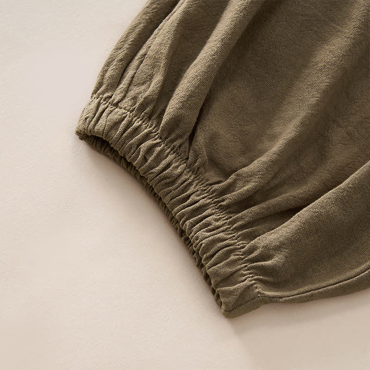 Buddha Stones Summer Retro Lace Patchwork Desgin High Waist Women's Tapered Capri Pants With Pockets - image 19