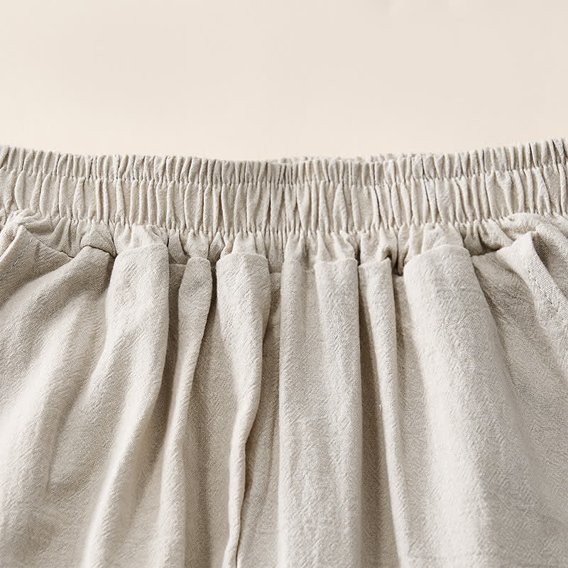 Buddha Stones Summer Retro Lace Patchwork Desgin High Waist Women's Tapered Capri Pants With Pockets - image 2