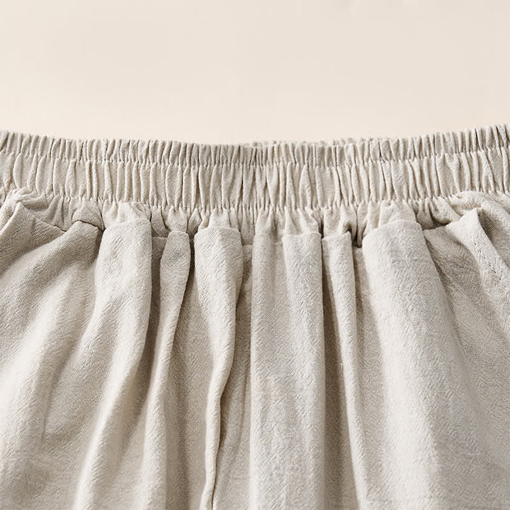 Buddha Stones Summer Retro Lace Patchwork Desgin High Waist Women's Tapered Capri Pants With Pockets - image 2