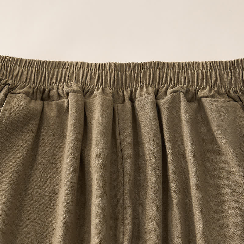 Buddha Stones Summer Retro Lace Patchwork Desgin High Waist Women's Tapered Capri Pants With Pockets - image 16