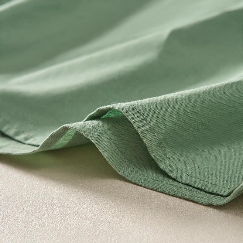 Buddha Stones Summer Pintuck A Line Knee Length Women's Short Sleeve Dress With Tie Waist Bow - image 15