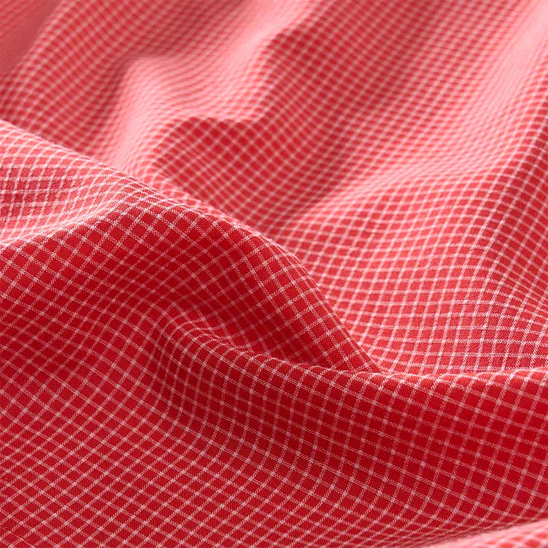 Buddha Stones Summer Coral Gingham Sleeveless A Line Vacation Casual Knee Length Dress With Pockets - image 5