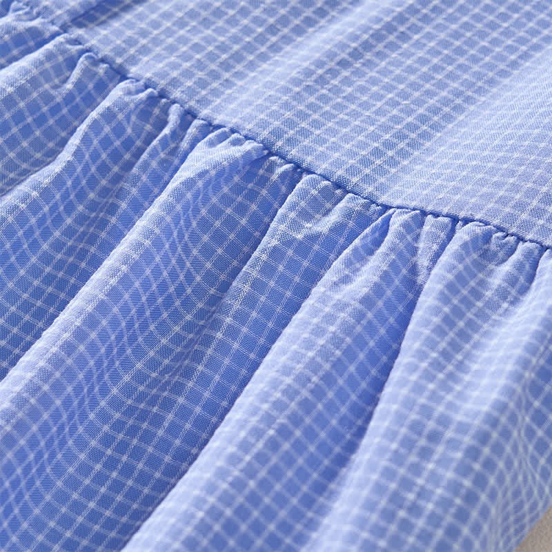 Buddha Stones Summer Coral Gingham Sleeveless A Line Vacation Casual Knee Length Dress With Pockets - image 11