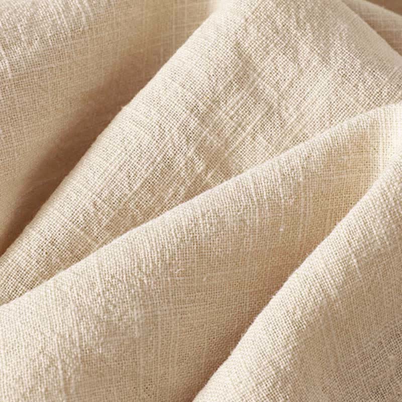 Buddha Stones Spring Frog-Button Knee Length Cotton Women's Short Sleeve Dress With Pockets - image 10