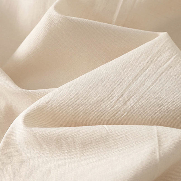 Buddha Stones Spring Solid Color Elastic Waist Cotton Women's Straight Leg Pants With Pockets - image 14