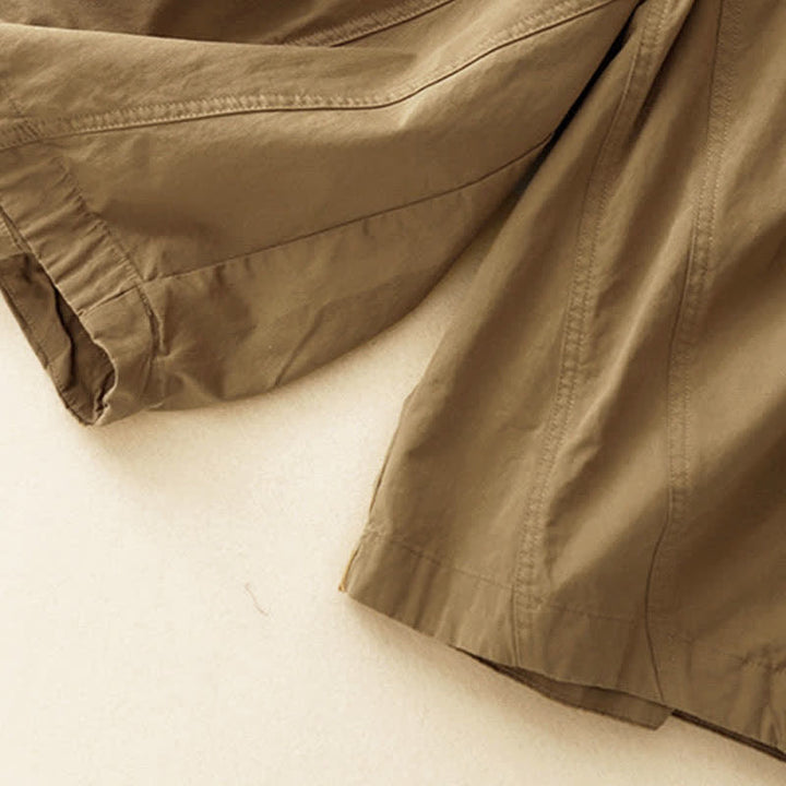 Buddha Stones Summer Cotton Elastic Waist Women's Half Pants With Pockets - image 6