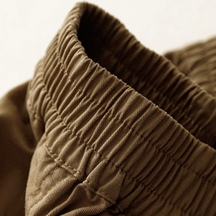 Buddha Stones Summer Cotton Elastic Waist Women's Half Pants With Pockets - image 3