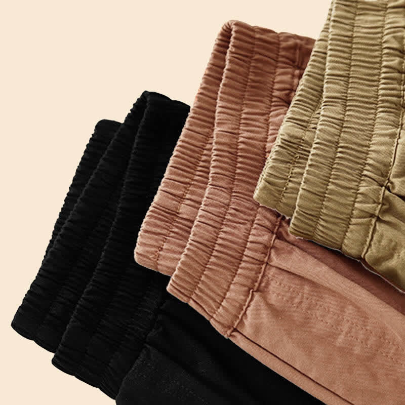 Buddha Stones Summer Cotton Elastic Waist Women's Half Pants With Pockets - image 20