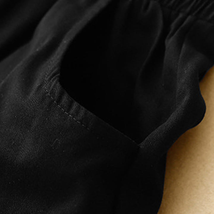 Buddha Stones Summer Cotton Elastic Waist Women's Half Pants With Pockets - image 12