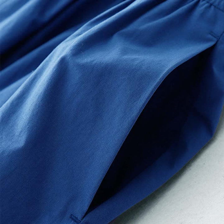 Buddha Stones Summer Buttons Pleated Knee Length Women's Sleeveless Dress With Pockets - image 8