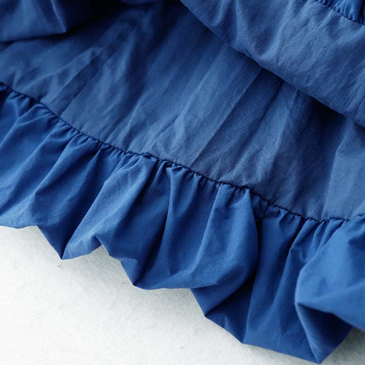 Buddha Stones Summer Buttons Pleated Knee Length Women's Sleeveless Dress With Pockets - image 12