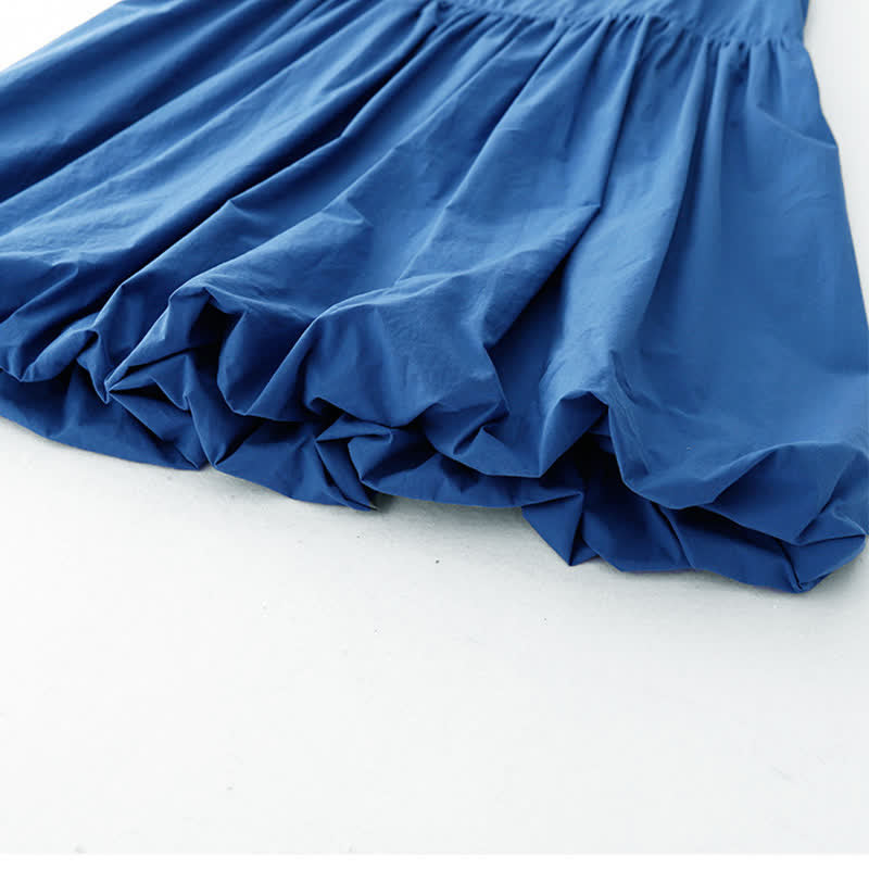 Buddha Stones Summer Buttons Pleated Knee Length Women's Sleeveless Dress With Pockets - image 13