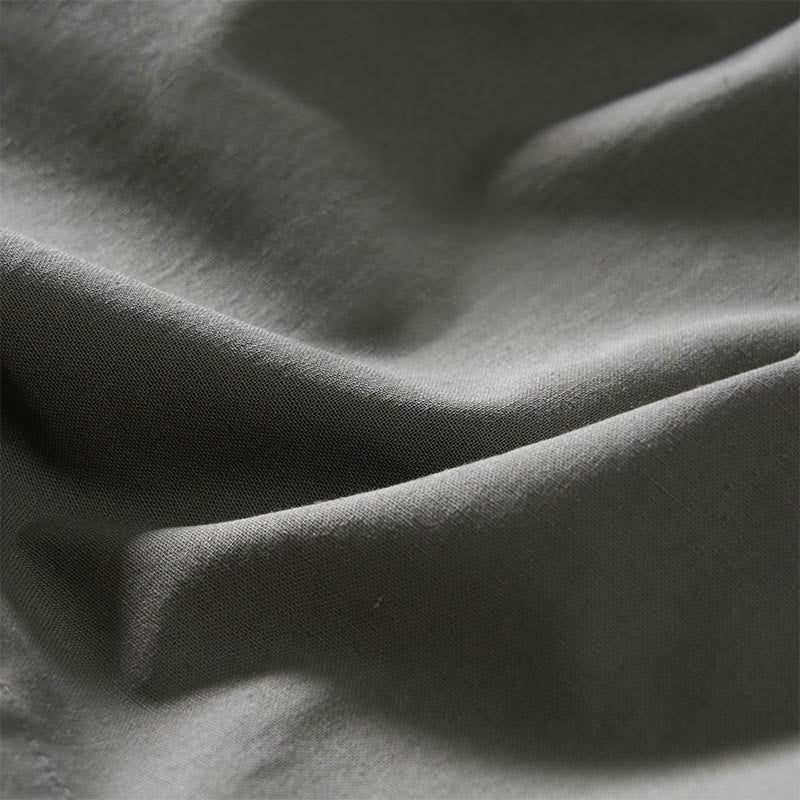 Buddha Stones Summer Pleated Design Elastic Waistband Cropped Women's Wide Leg Pants With Pockets - image 14