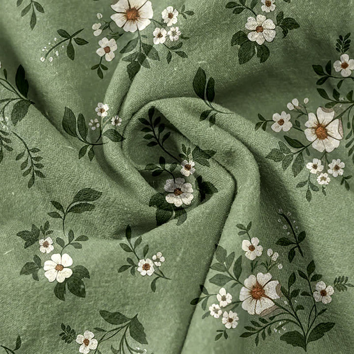 Buddha Stones Pure Cotton Ditsy Floral Elastic Waist Women's Pants With Pockets - image 2