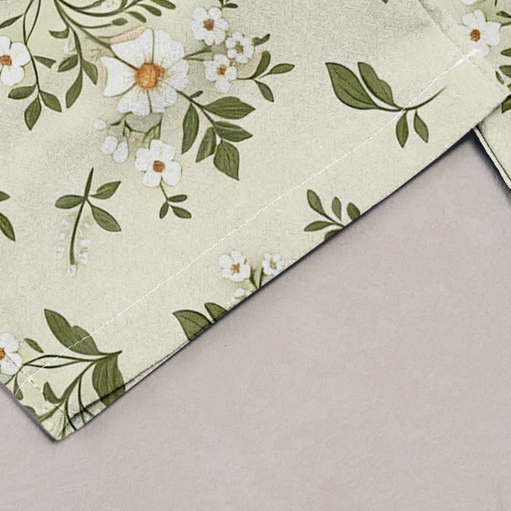 Buddha Stones Pure Cotton Ditsy Floral Elastic Waist Women's Pants With Pockets - image 4