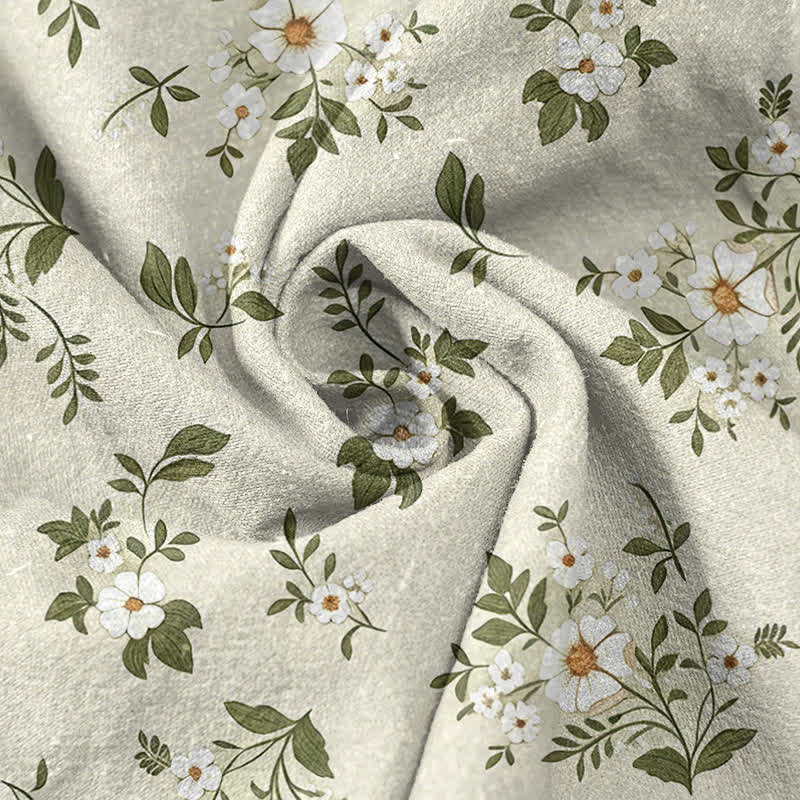 Buddha Stones Pure Cotton Ditsy Floral Elastic Waist Women's Pants With Pockets - image 5