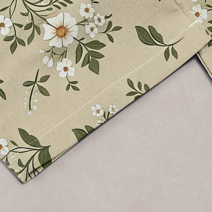 Buddha Stones Pure Cotton Ditsy Floral Elastic Waist Women's Pants With Pockets - image 7