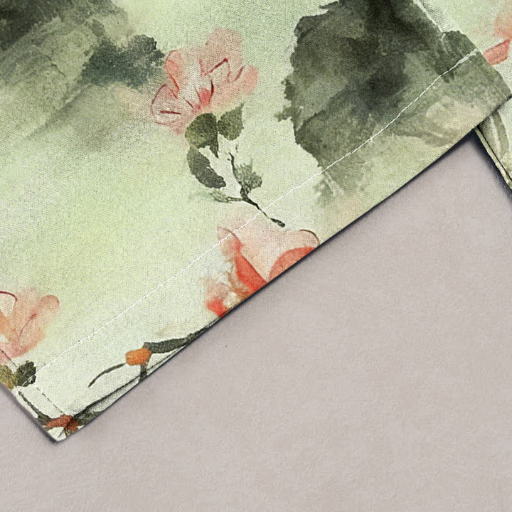 Buddha Stones Pure Cotton Butterfly Flowers Pattern Print Women's Pants With Pockets - image 4