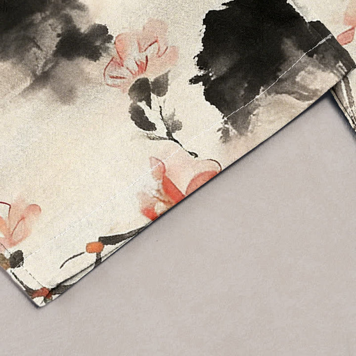 Buddha Stones Pure Cotton Butterfly Flowers Pattern Print Women's Pants With Pockets - image 7