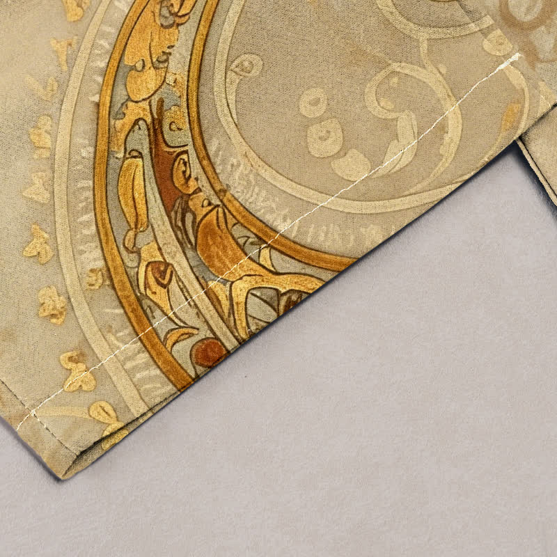 Buddha Stones Cotton Paisley Mandala Pattern Elastic Waist Women's Pants With Pockets - image 7