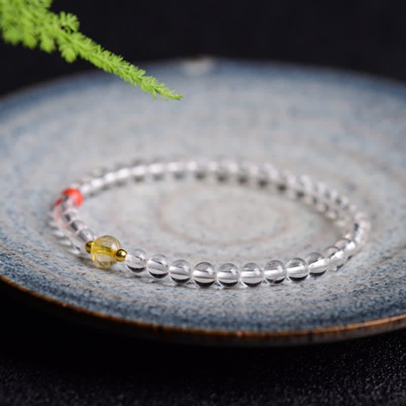 Buddha Stones Natural Clear Quartz Clarity Bracelet - image 1