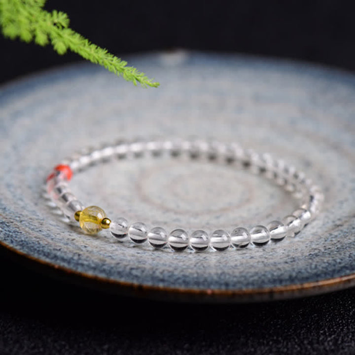 Buddha Stones Natural Clear Quartz Clarity Bracelet - image 1