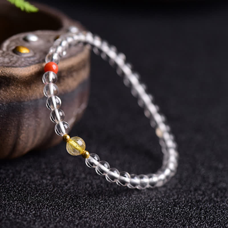 Buddha Stones Natural Clear Quartz Clarity Bracelet - image 3