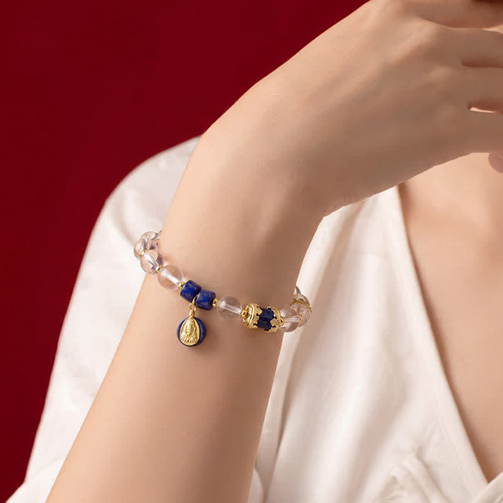 Buddha Stones Clear Quartz Zakiram Protection Bracelet - image 4