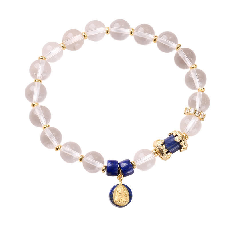 Buddha Stones Clear Quartz Zakiram Protection Bracelet - image 3