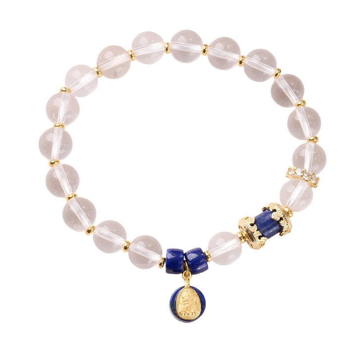 Buddha Stones Clear Quartz Zakiram Protection Bracelet - image 3