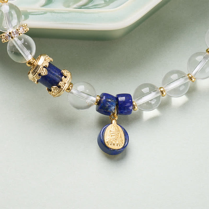 Buddha Stones Clear Quartz Zakiram Protection Bracelet - image 8