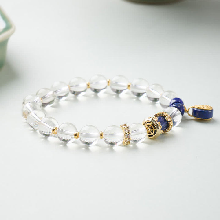 Buddha Stones Clear Quartz Zakiram Protection Bracelet - image 2