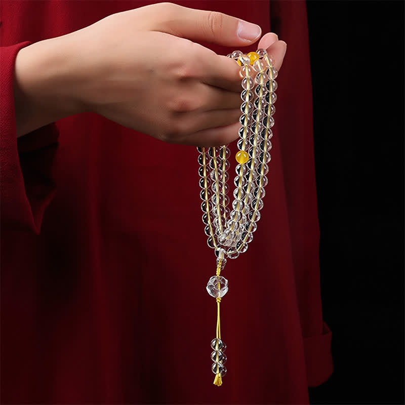 Buddha Stones Liuli Lotus 108 Round Beads Enlightenment Mala - image 11