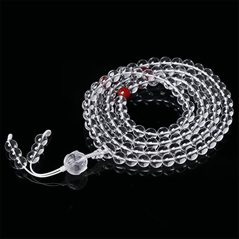 Buddha Stones Liuli Lotus 108 Round Beads Enlightenment Mala - image 2
