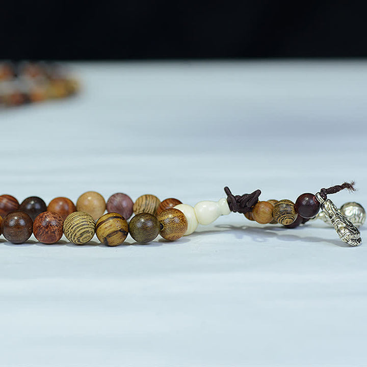 Buddha Stones 108 Beads Multi-Tone Natural Wood Calm Energy Mala - image 7