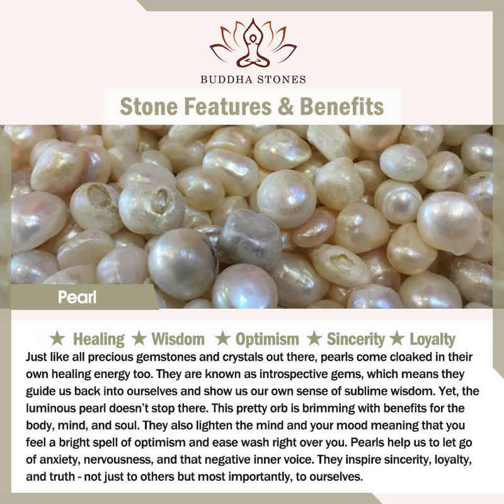 Buddha Stones Rose Quartz Pearl Flower Charm Love Bracelet - image 6