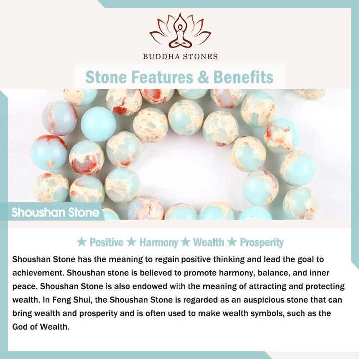 Buddha Stones Rhodonite Clear Quartz Rose Quartz PiXiu Triple Wrap Bracelet - image 9